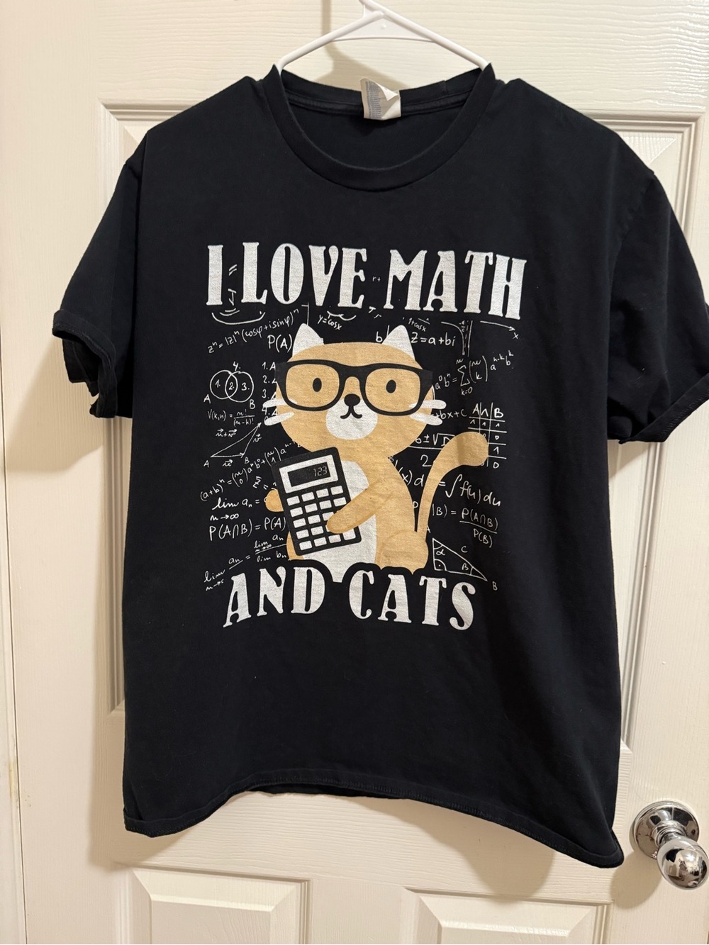 I Love Math and Cats Graphic Tee